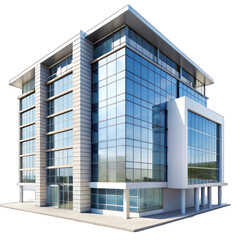 Fototapeta premium A modern building isolated on transparent background