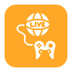 Live Gaming icon vector image. Can be used for Live Streaming.