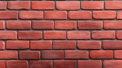Obraz premium Red Brick Wall with Uniform Pattern and Texture