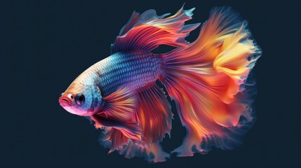 Fototapeta premium Vibrant Siamese Fighting Fish