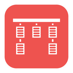 Kanban Board icon vector image. Can be used for Operations Management.