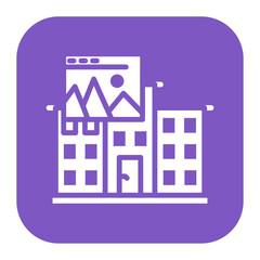 Portfolio Building icon vector image. Can be used for Freelancer.