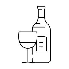 zinfandel red wine line icon vector. zinfandel red wine sign. isolated contour symbol black illustration