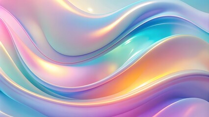 Abstract fluid pastel waves on melted plastic texture wrinkled silicone sheet background. 