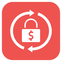 Transaction Lock icon vector image. Can be used for Safe Payment.