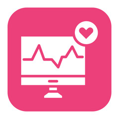 Health Monitoring icon vector image. Can be used for Elderly Care.