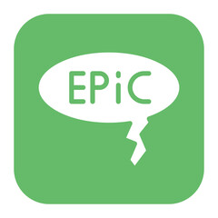 Epic icon vector image. Can be used for Movie Genres.