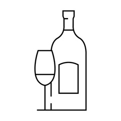 sauvignon blanc white wine line icon vector. sauvignon blanc white wine sign. isolated contour symbol black illustration
