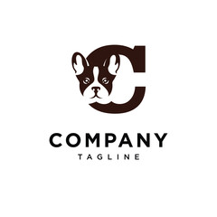 Letter C Franchie Dog Logo Icon