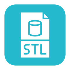 STL File icon vector image. Can be used for Additive Maufacturing.