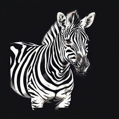 the AI Image Generator, Serene zebra portrait against vibrant