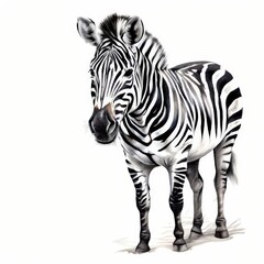 Fototapeta premium the AI Image Generator, Serene zebra portrait against vibrant