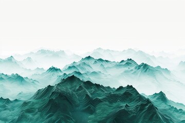 Fototapeta premium A majestic mountain range with a clear blue sky in the background
