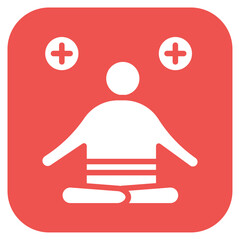 Meditation icon vector image. Can be used for Physical Wellbeing.