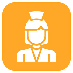Nurse icon vector image. Can be used for Physical Wellbeing.