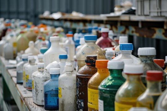 Laboratory waste awaiting disposal