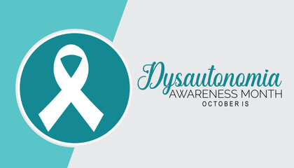 Dysautonomia Awareness Month is observed every year on October.Holiday concept background, placard, banner design template Vector illustration background design.