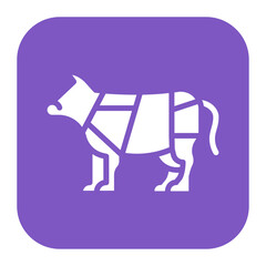 Cow 7 Parts icon vector image. Can be used for Eid al Adha.
