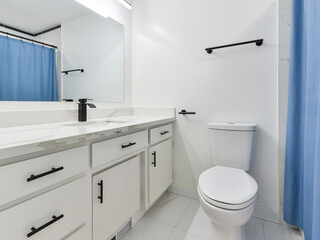 Modern residential bathroom interior