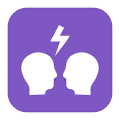 Conflict icon vector image. Can be used for World Refugee Day.