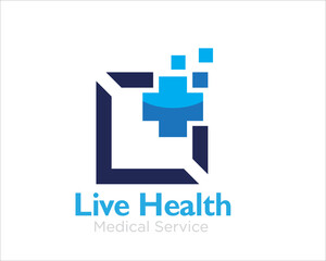 Obraz premium live health logo designs for medical service