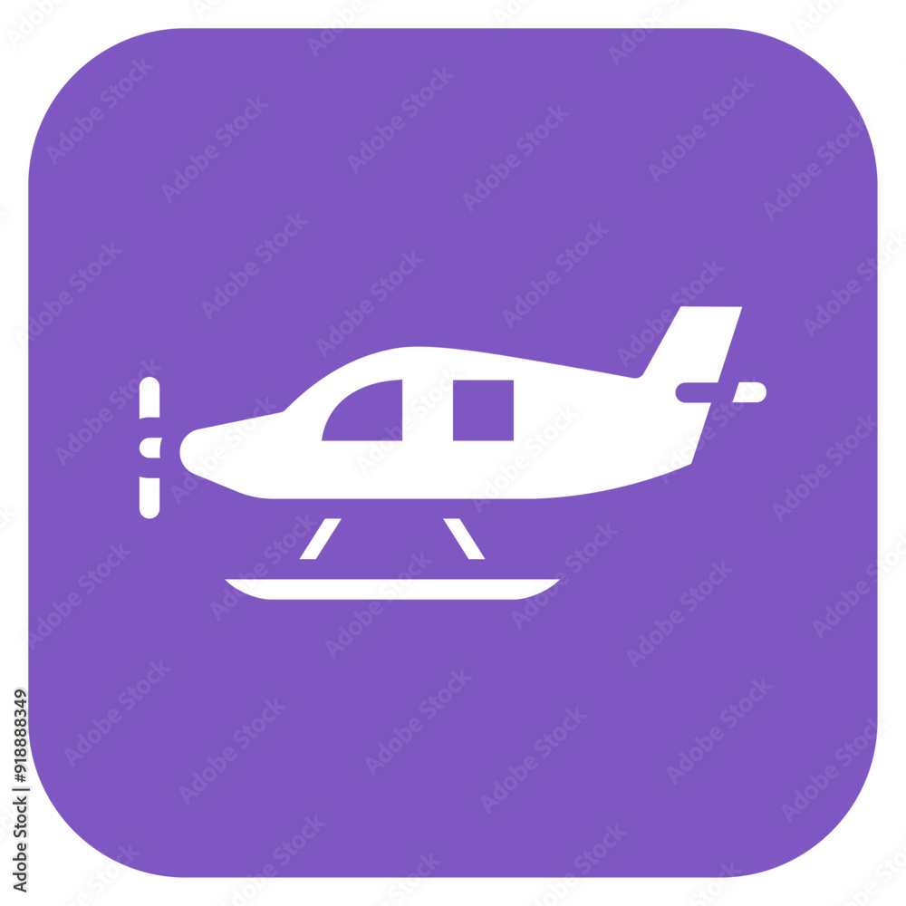 Wall mural seaplane icon vector image. can be used for airplane.