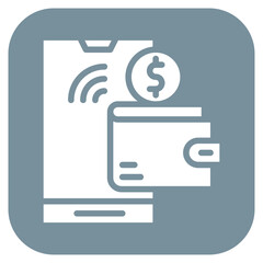 Digital Wallet icon vector image. Can be used for Digital Disruption.