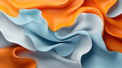Fototapeta premium Generative art mural wallpaper with fluid shapes and vibrant colors.