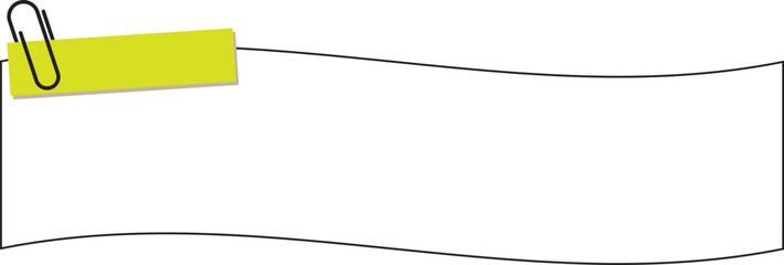 クリップで紙をはさんだメモ用紙フレーム