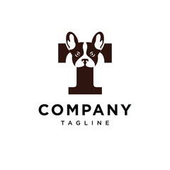 Letter T Franchie Dog Logo Icon