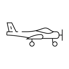 tricycle gear airplane aircraft line icon vector. tricycle gear airplane aircraft sign. isolated contour symbol black illustration