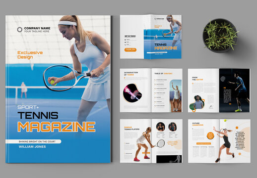 Sports Magazine Template Layout