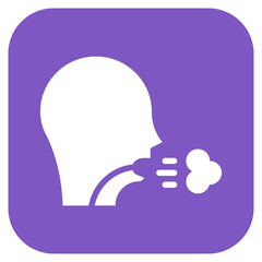 Shortness of Breath icon vector image. Can be used for Allergy Symptoms.