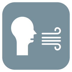 Smoke Inhalation icon vector image. Can be used for Smoking.