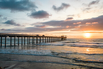 Sunset Glow at Scripps Pier, La Jolla