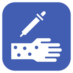 Skin Prick Test icon vector image. Can be used for Medical Tests.