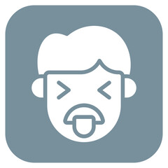Disgusted icon vector image. Can be used for Human Emotions.