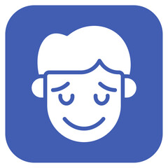 Relieved icon vector image. Can be used for Human Emotions.