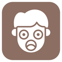 Shocked icon vector image. Can be used for Human Emotions.