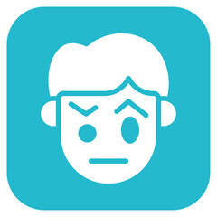 Skeptical icon vector image. Can be used for Human Emotions.