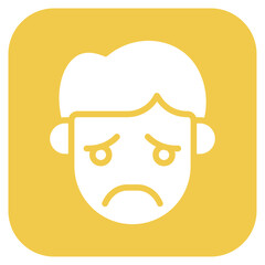 Worried icon vector image. Can be used for Human Emotions.