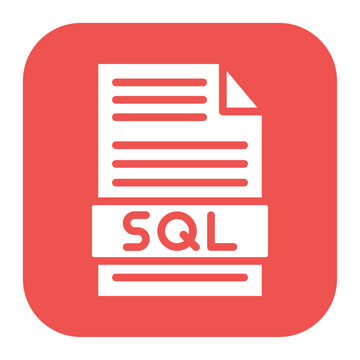 SQL icon vector image. Can be used for Data Science.