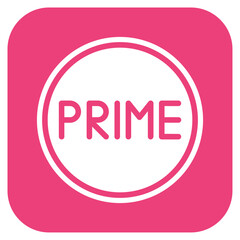 Prime icon vector image. Can be used for 3d Printing.