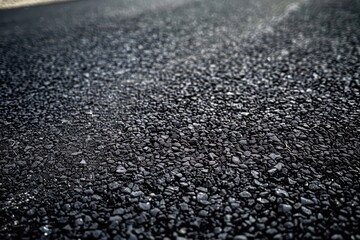 Smooth new urban asphalt road viewed from above