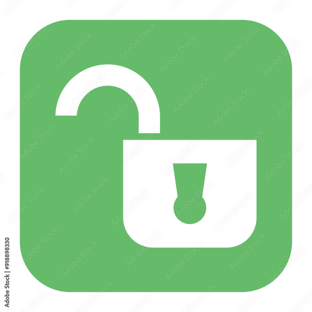 Wall mural unlock icon vector image. can be used for locksmith.