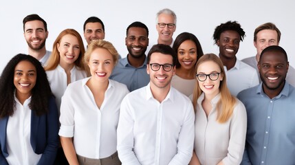 Diverse business team of men and women in smart attire
