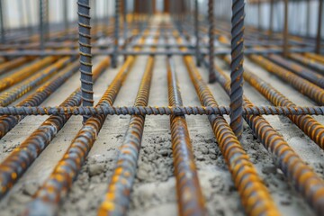 Steel bars for reinforcing concrete in construction