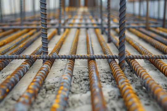 Steel bars for reinforcing concrete in construction