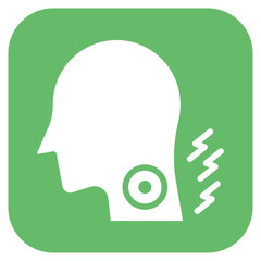 Crick in the Neck icon vector image. Can be used for Body Ache.
