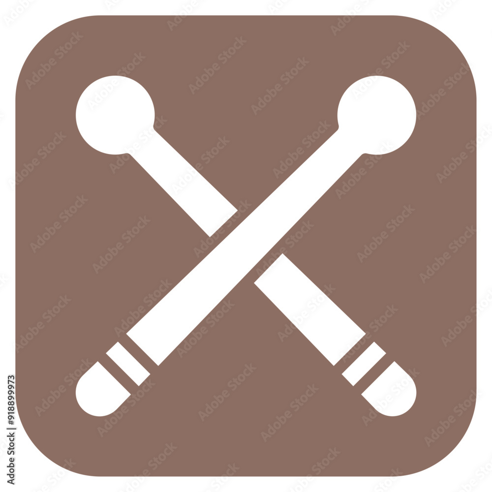 Wall mural drumsticks icon vector image. can be used for rock and roll.